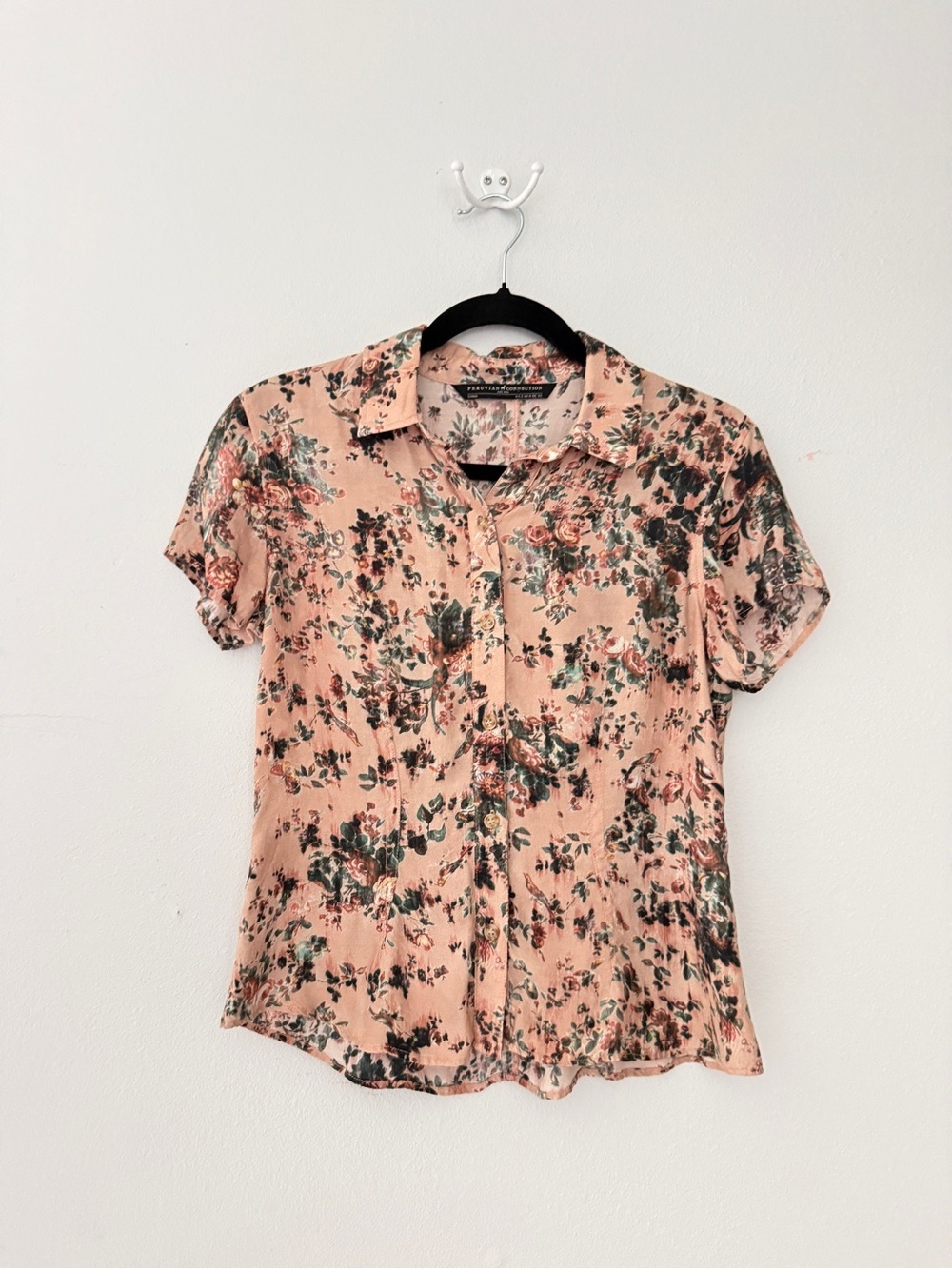 Peruvian connection Floral blouse sz L